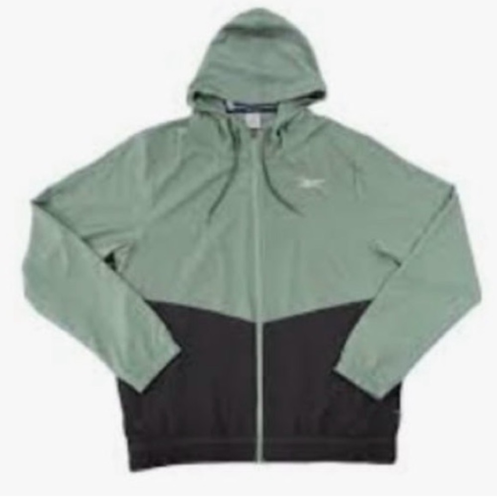 Men's Green and Black Hooded Jacket